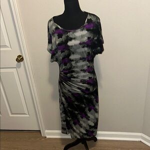 Grace Elements Purple and Gray Sheath Midi Dress